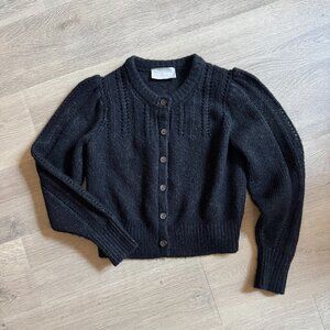 Everlane Cloud Cardigan Sweater Medium Black